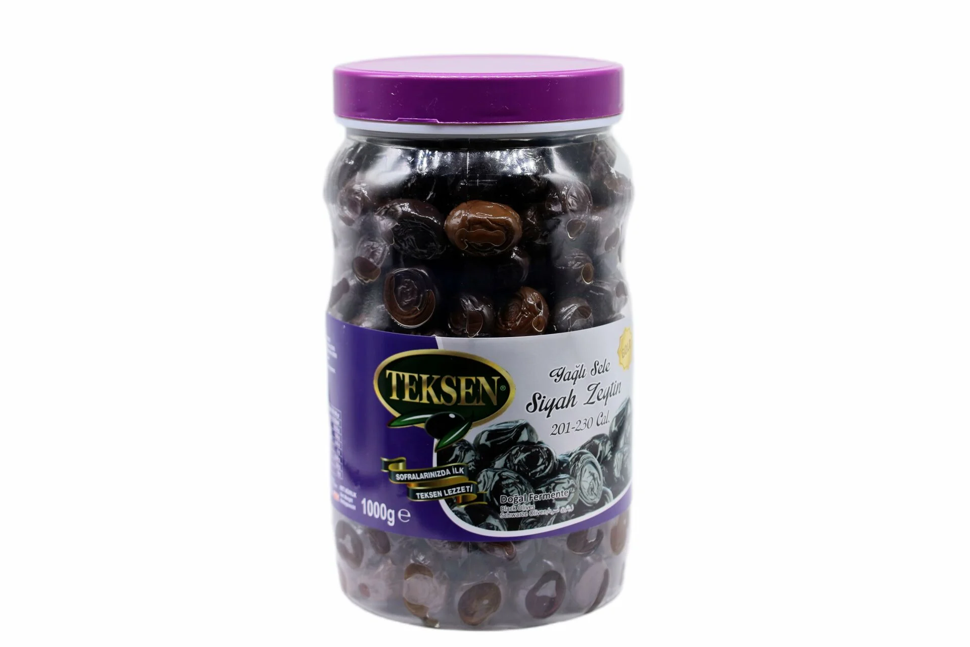 Teksen Gold Yağlı Sele Siyah Zeytin Camped Kavanoz -1000G