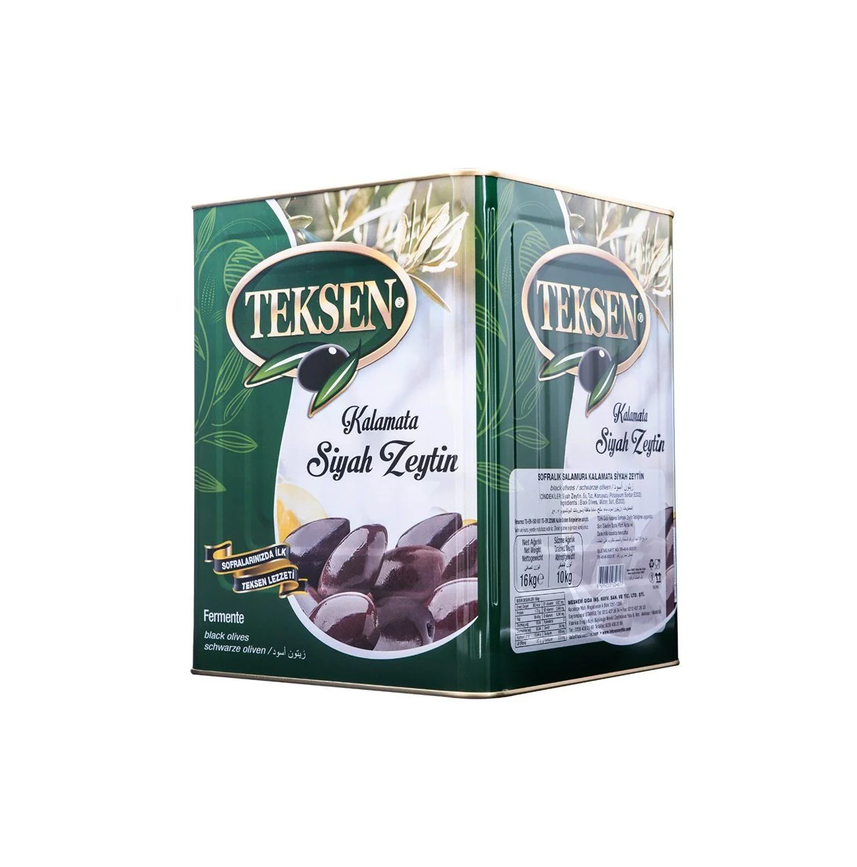 TEKSEN Kalamata Siyah Zeytin Teneke-10KG